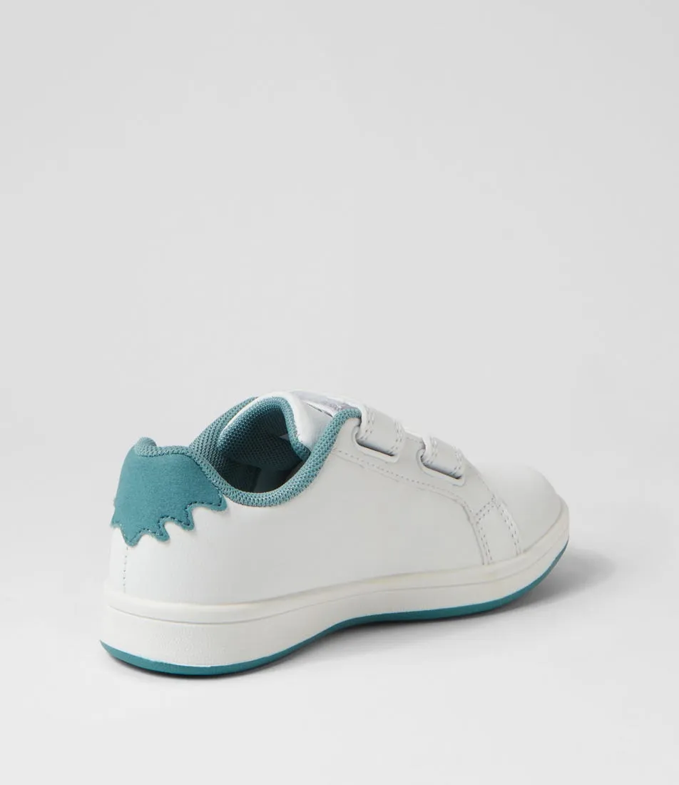 CLARKS Dipplo Tot White Green Sneakers