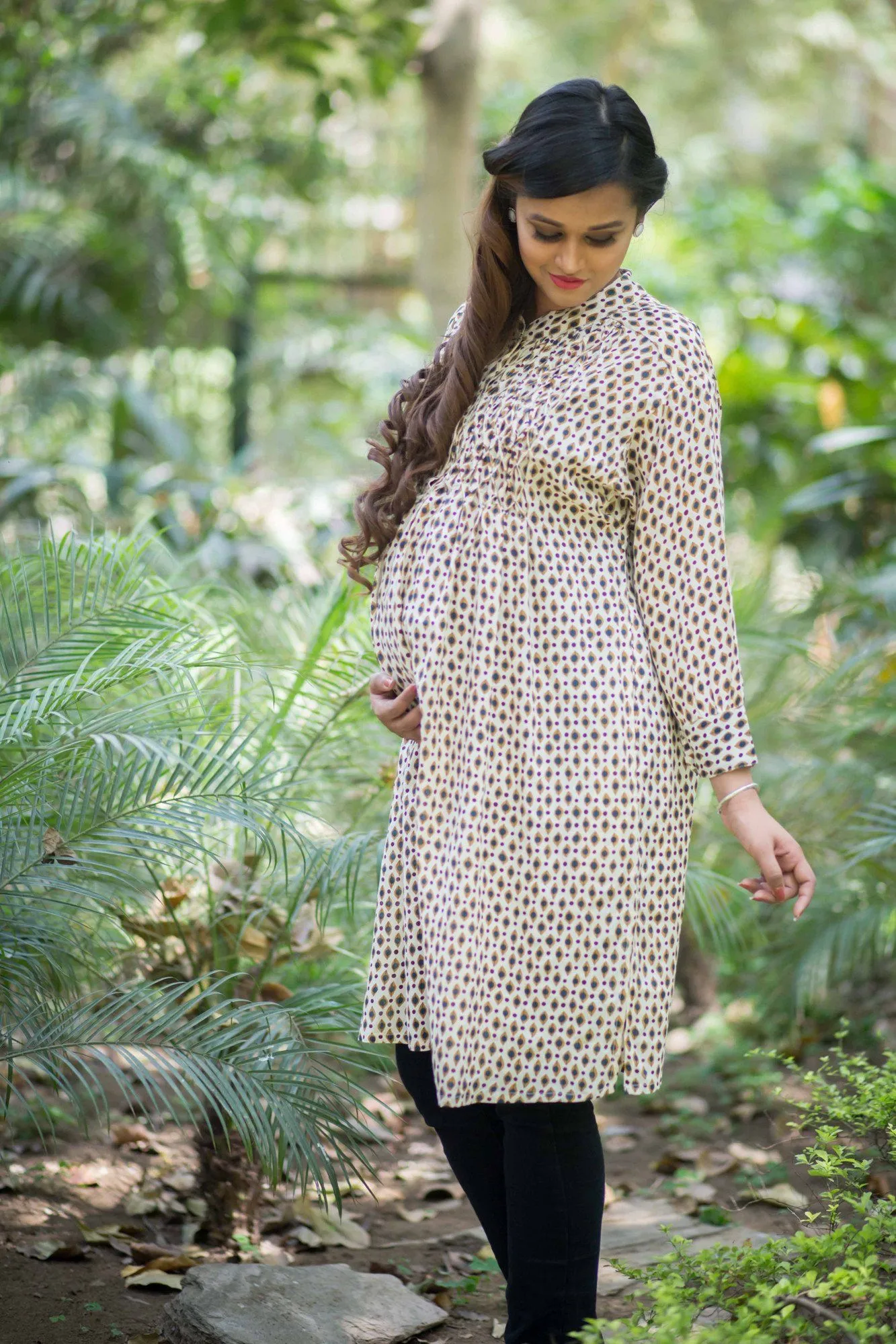 Cotton Woven Maternity & Nursing Kurta