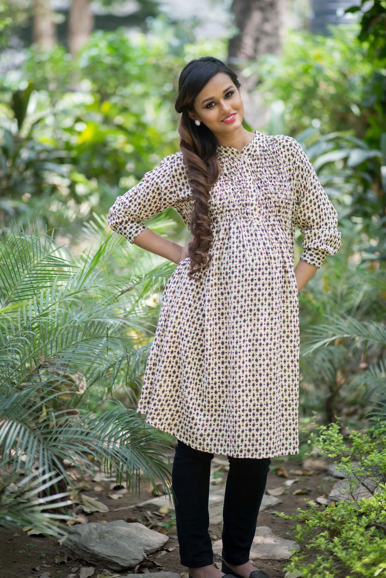 Cotton Woven Maternity & Nursing Kurta