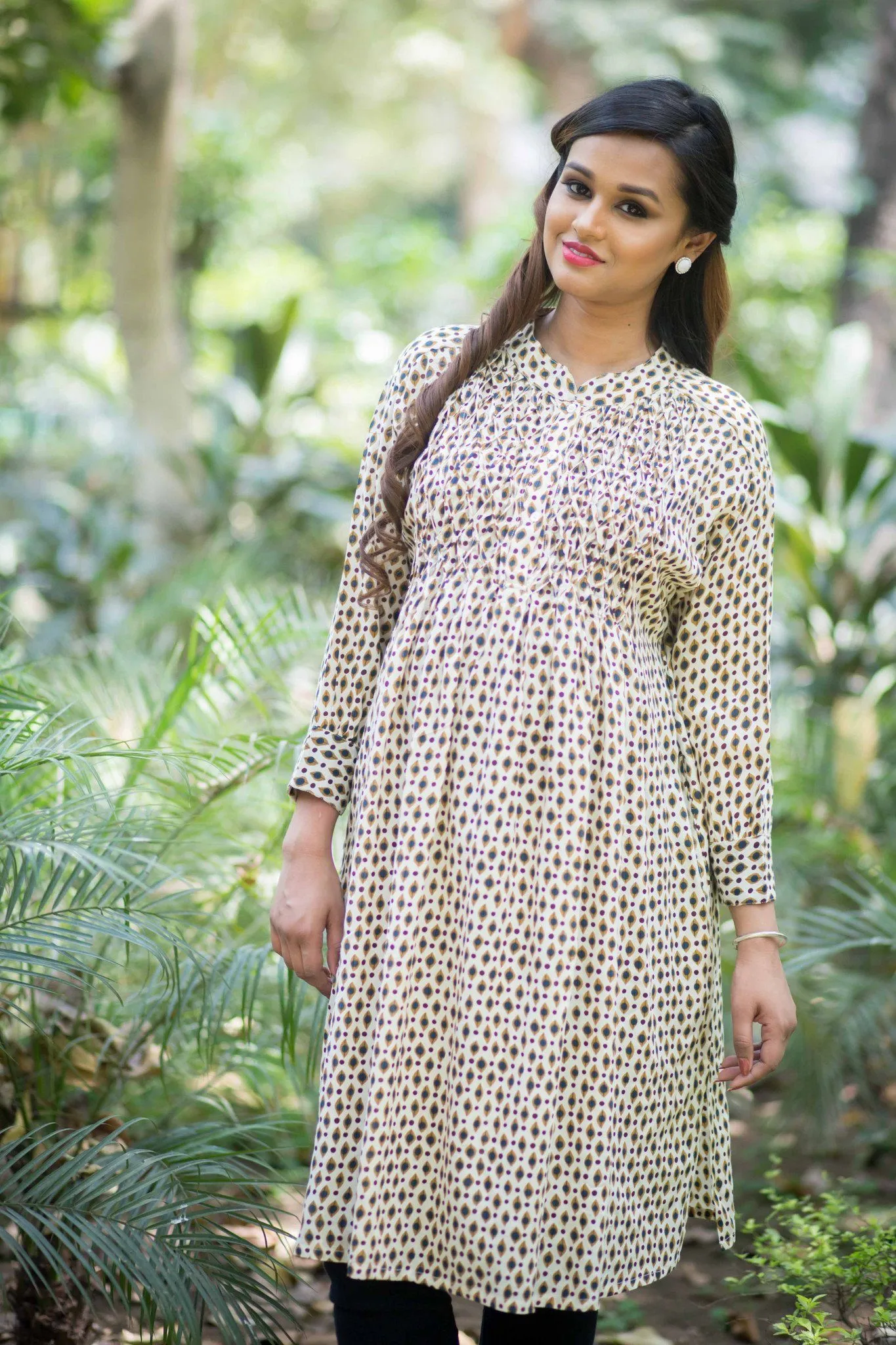 Cotton Woven Maternity & Nursing Kurta