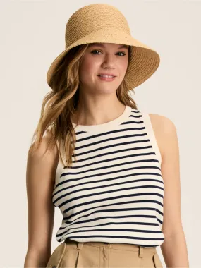 Cream & Navy Striped Jersey Vest