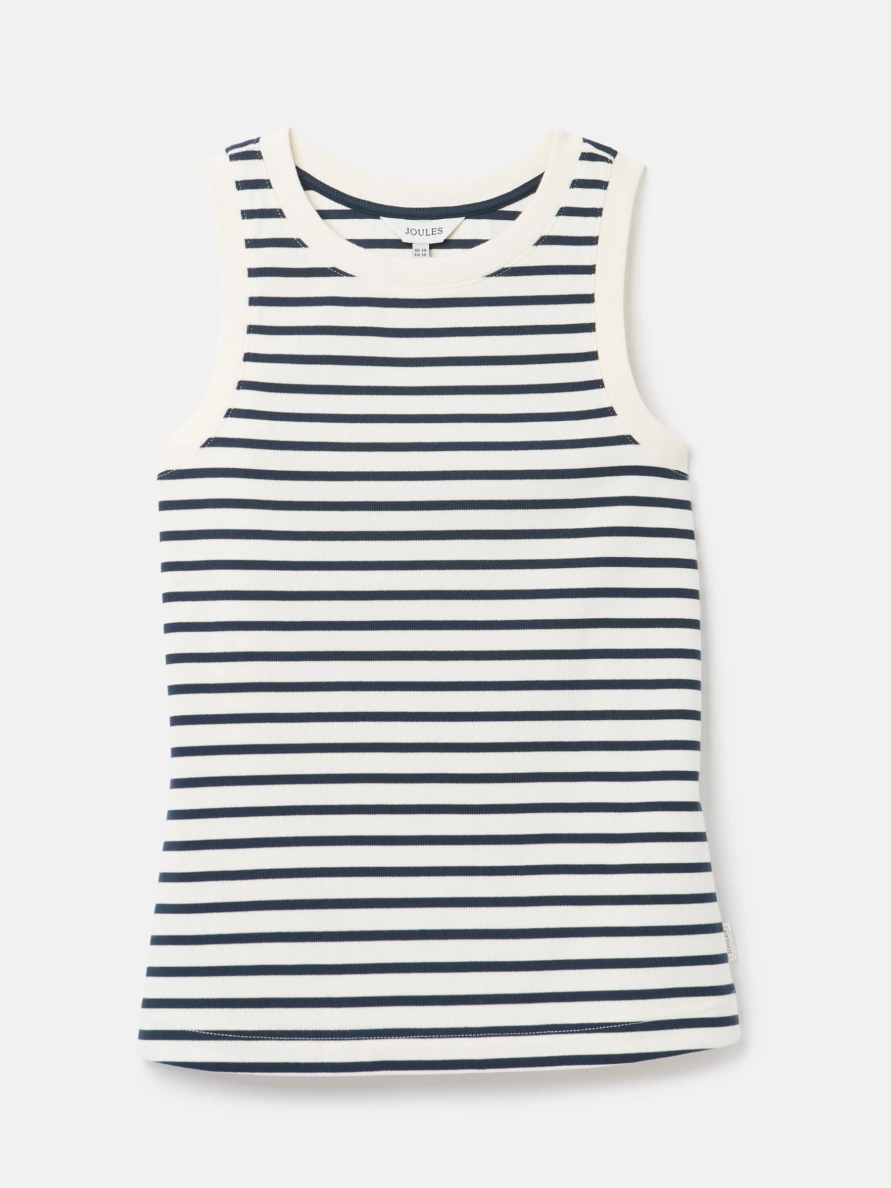 Cream & Navy Striped Jersey Vest