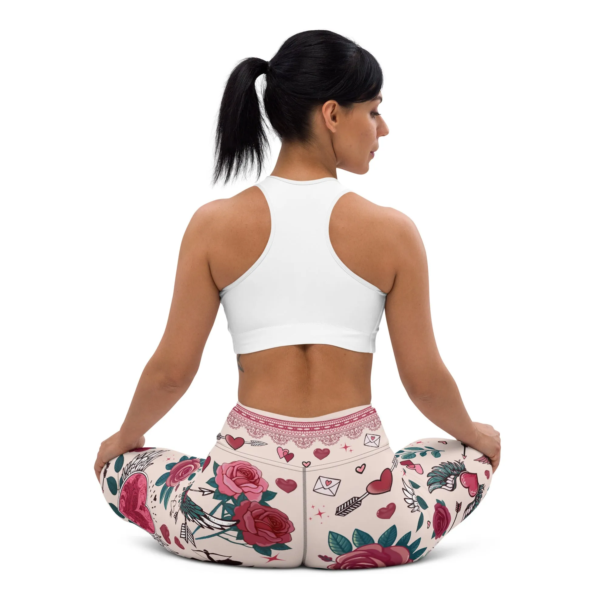 Cute Valentine Yoga Leggings