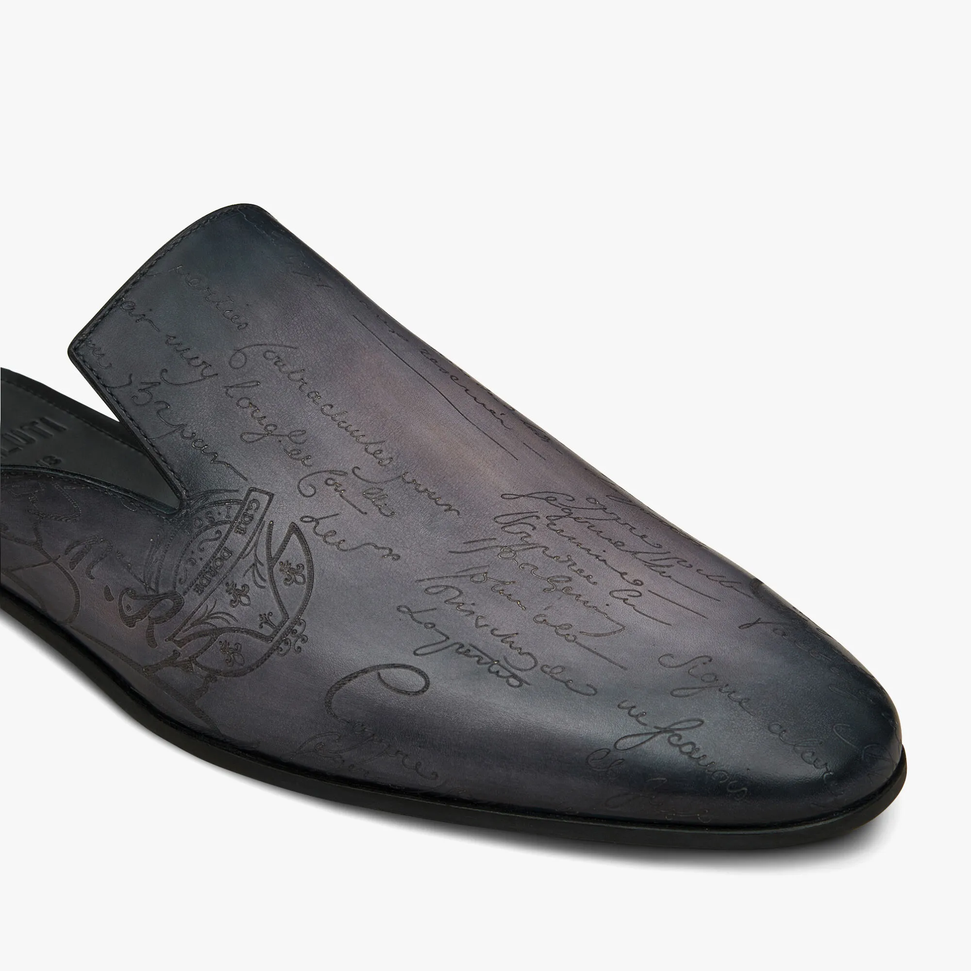 Cyrus Scritto Leather Slipper