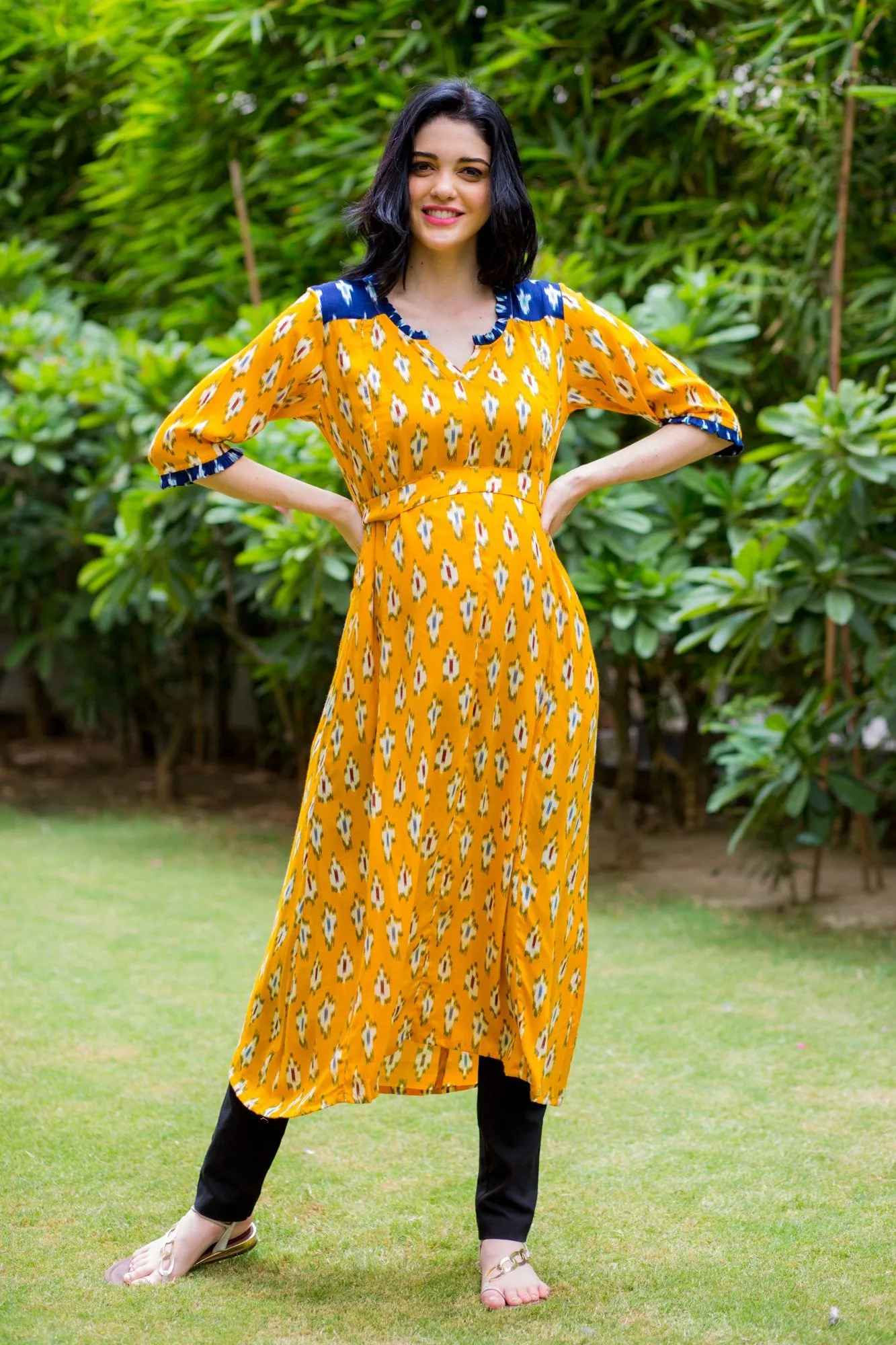 Daffodil Yellow Maternity & Nursing Kurta