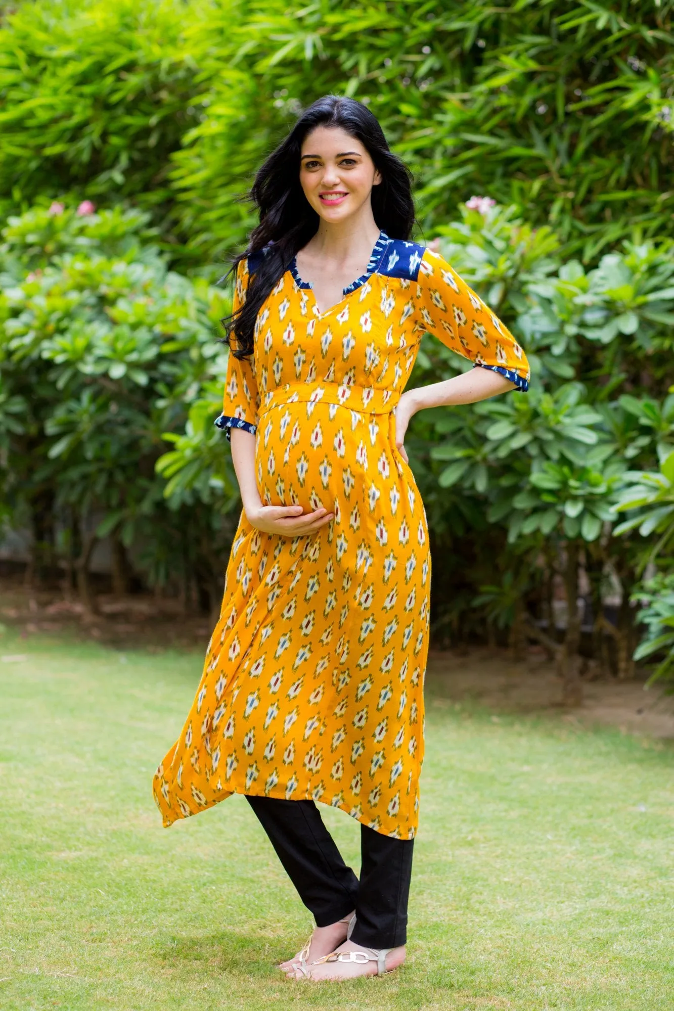 Daffodil Yellow Maternity & Nursing Kurta