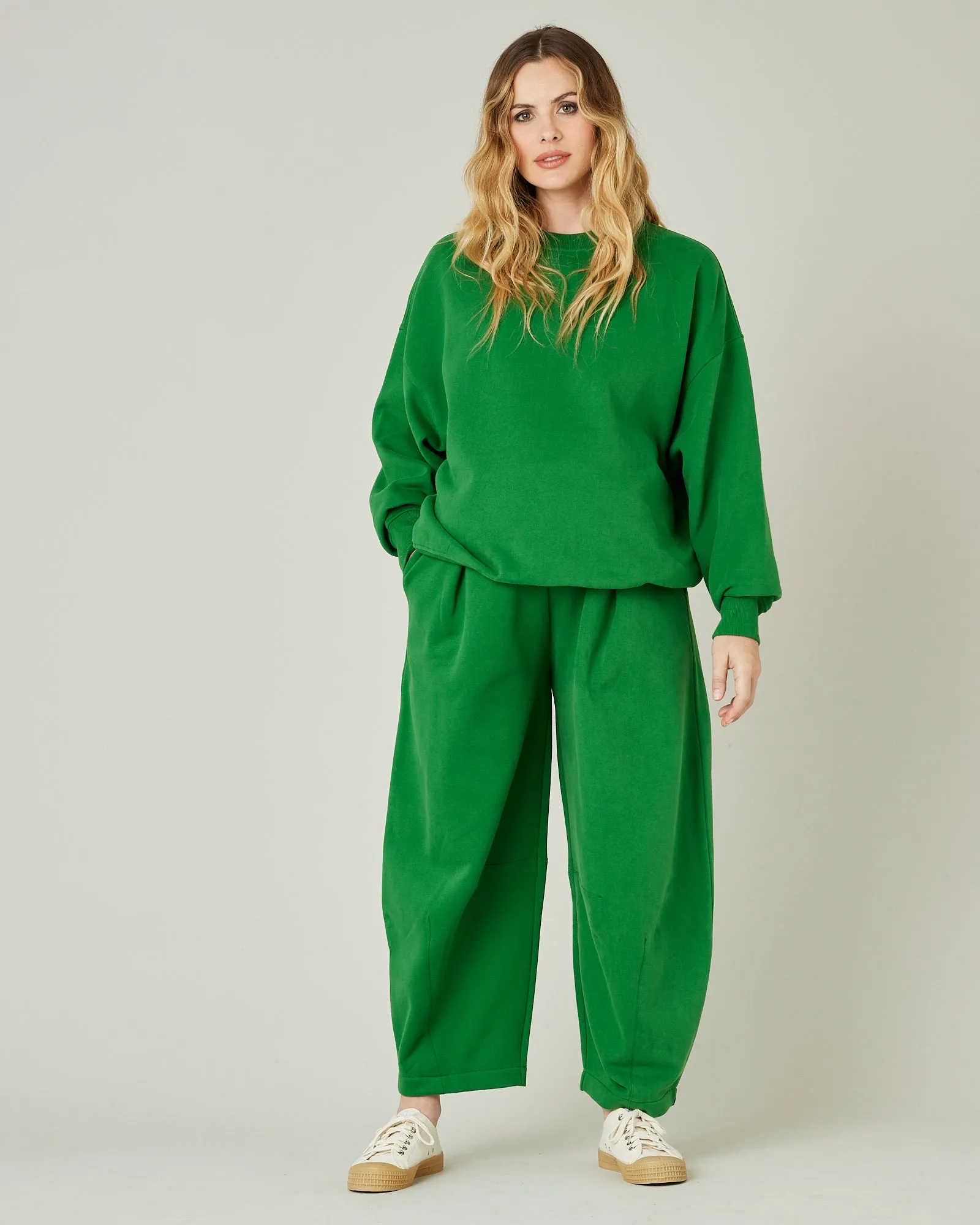 Daisy Juniper Green Organic Cotton Jersey Trousers