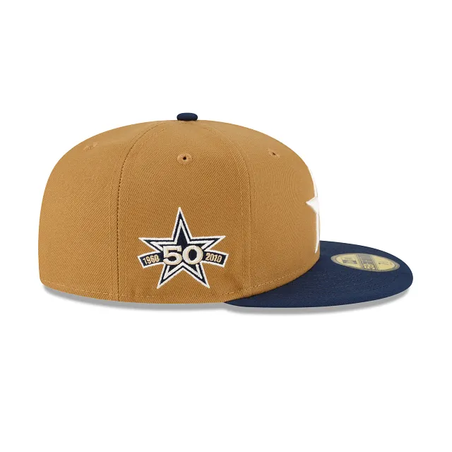 Dallas Cowboys Ivory Wheat 59FIFTY Fitted Hat