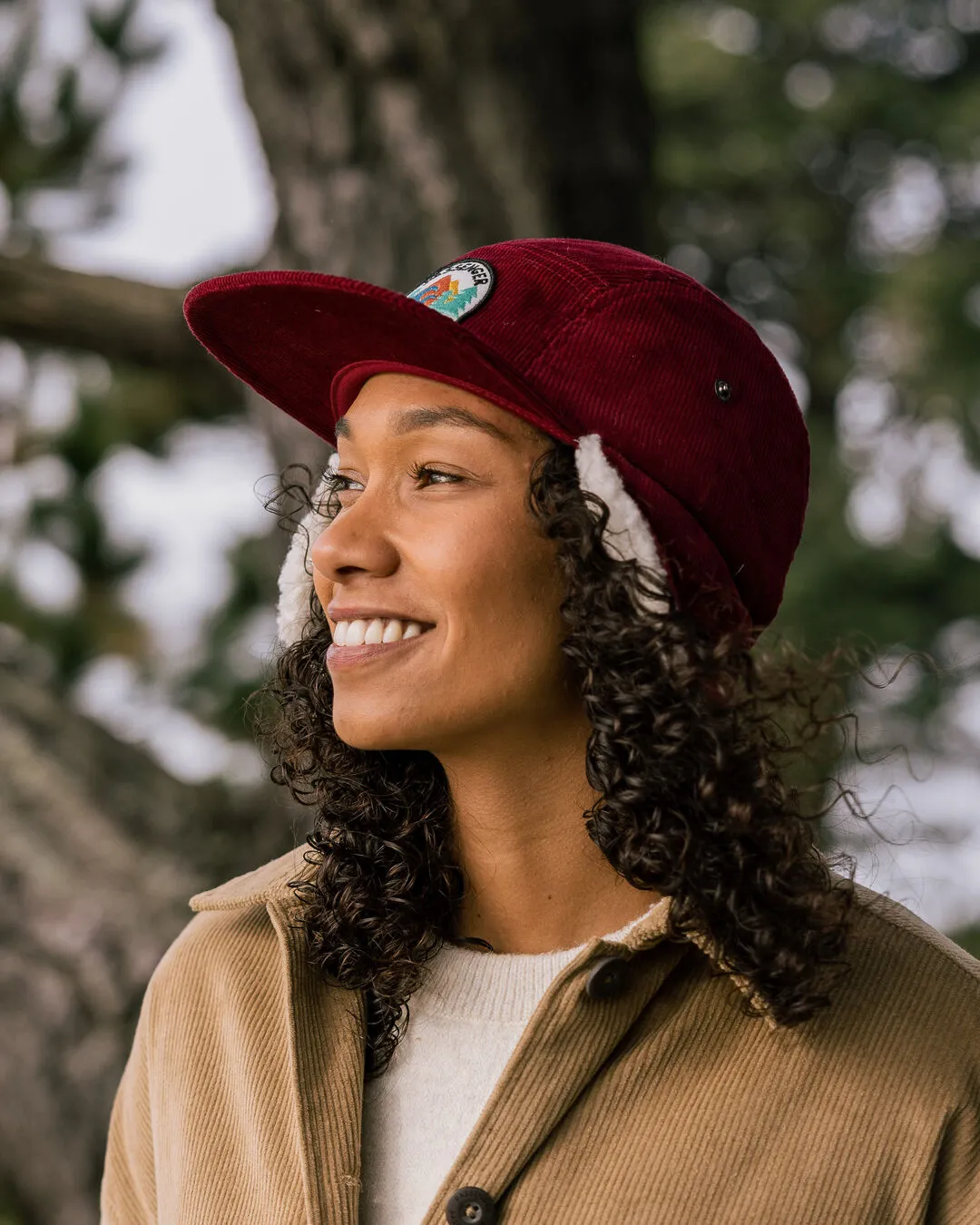 Daytime Recycled Cotton Sherpa Lined Hat - Wine