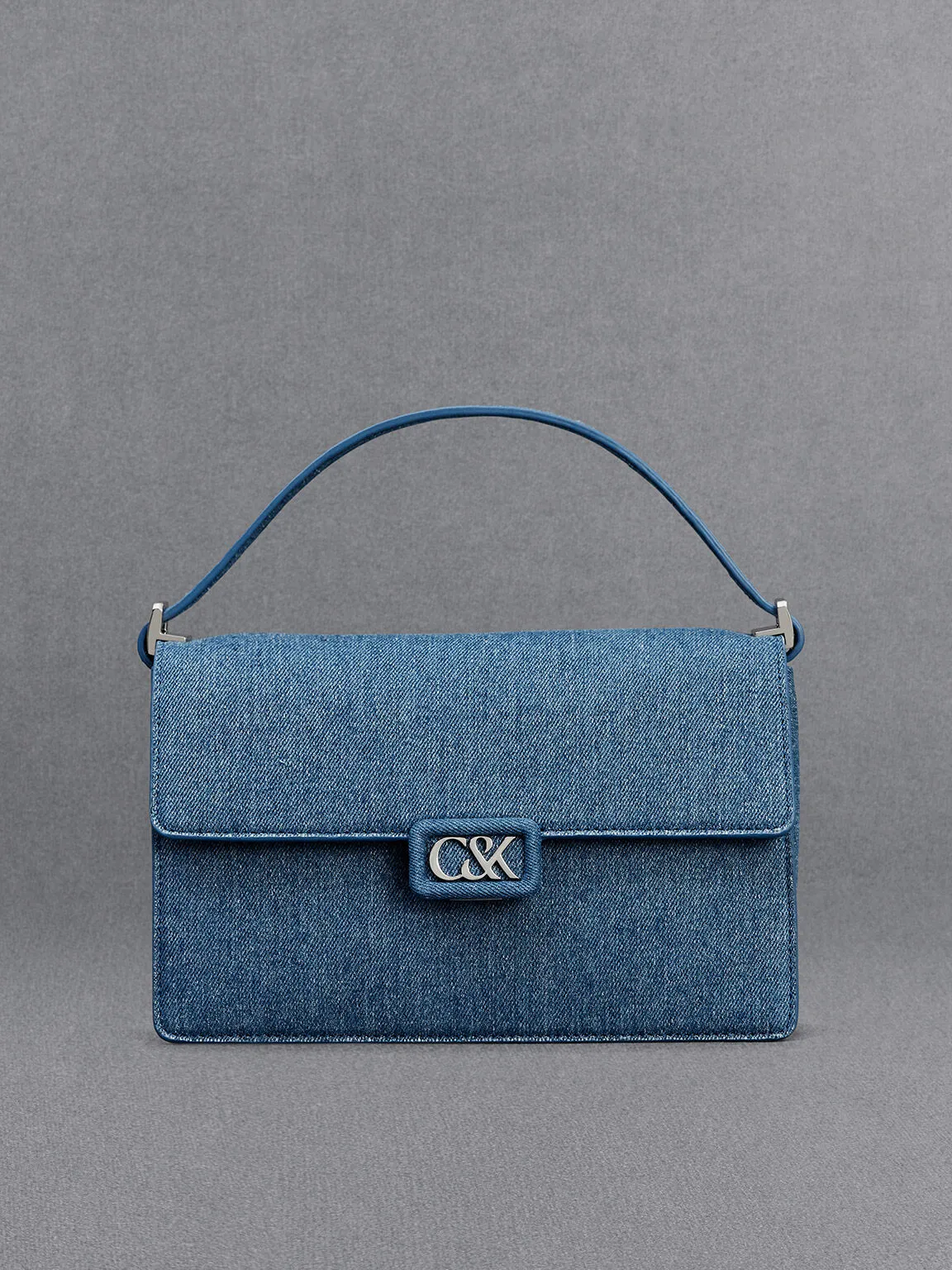 Denim Shoulder Bag - Blue