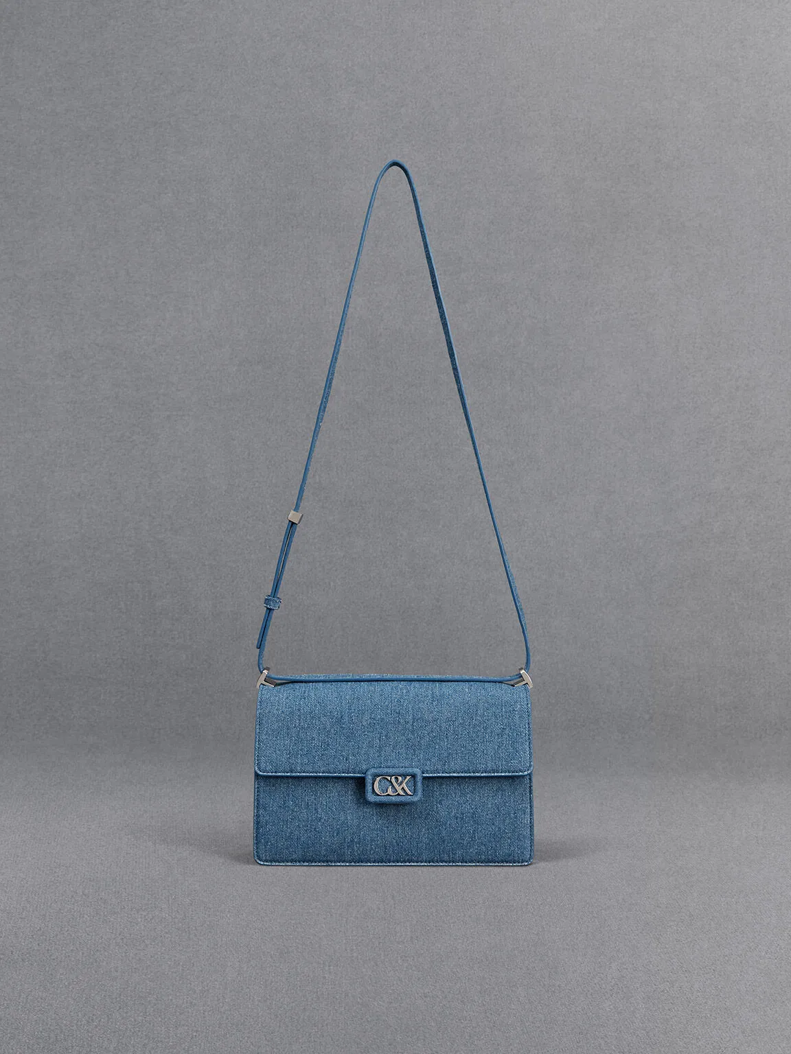 Denim Shoulder Bag - Blue