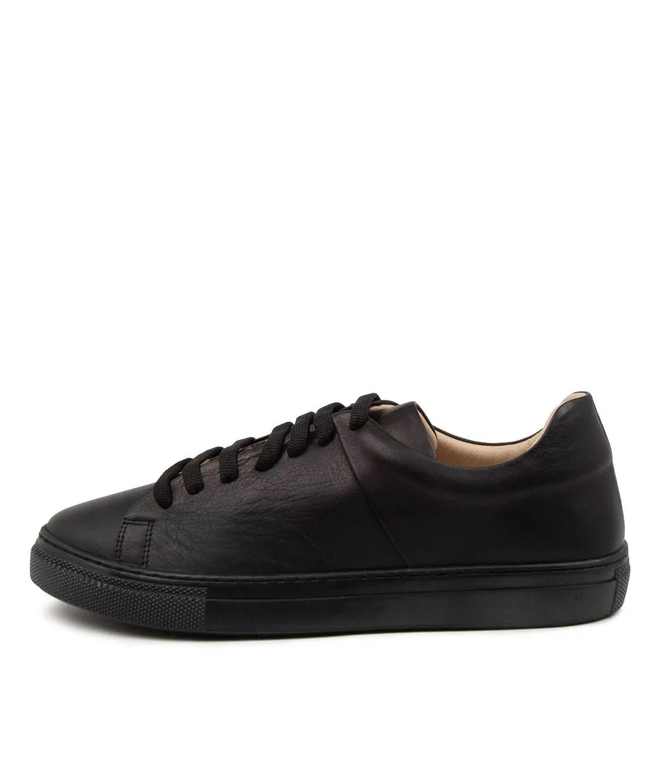 DIANA FERRARI Santi Black Leather Sneakers