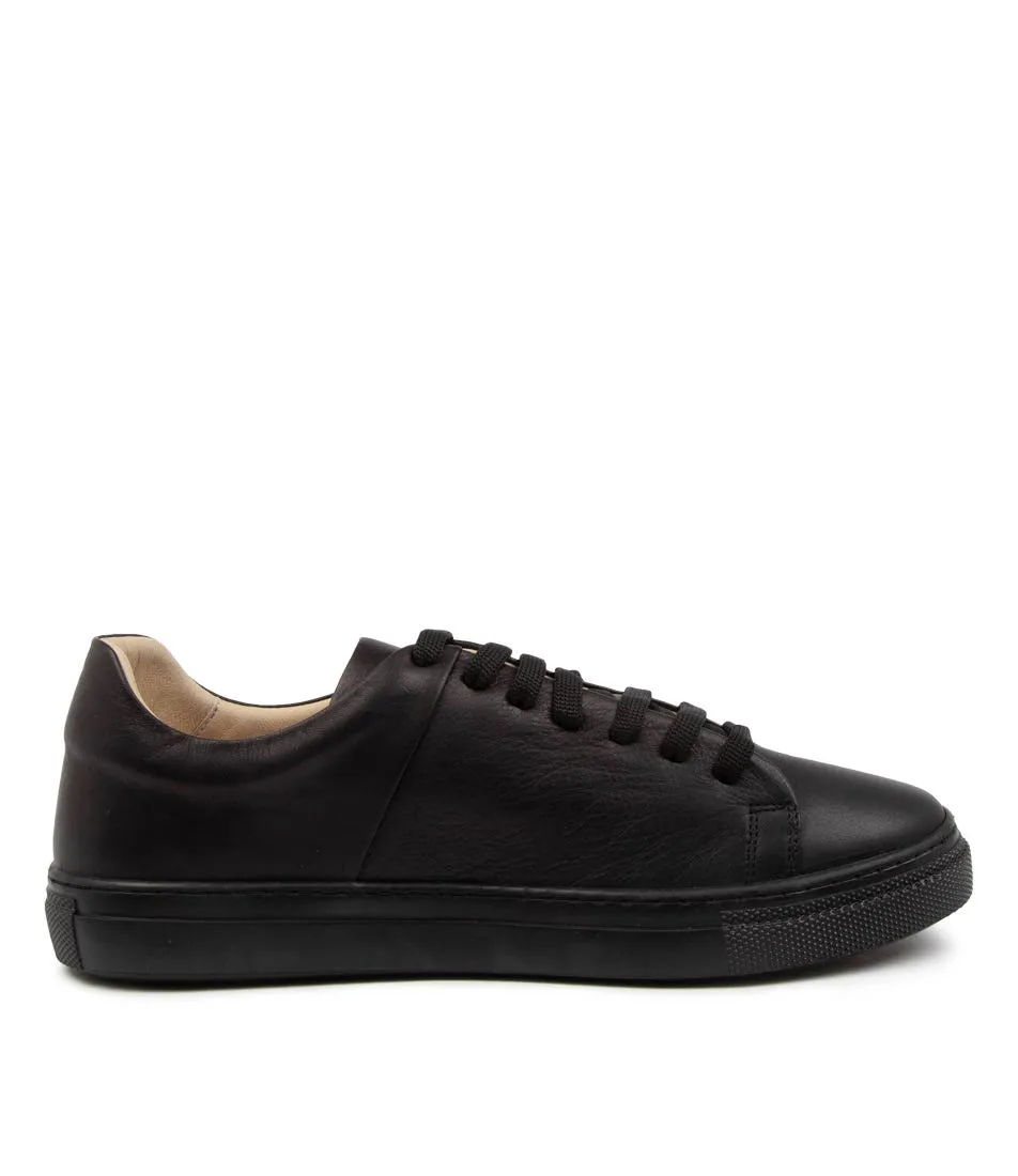 DIANA FERRARI Santi Black Leather Sneakers