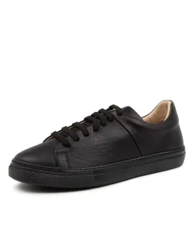 DIANA FERRARI Santi Black Leather Sneakers