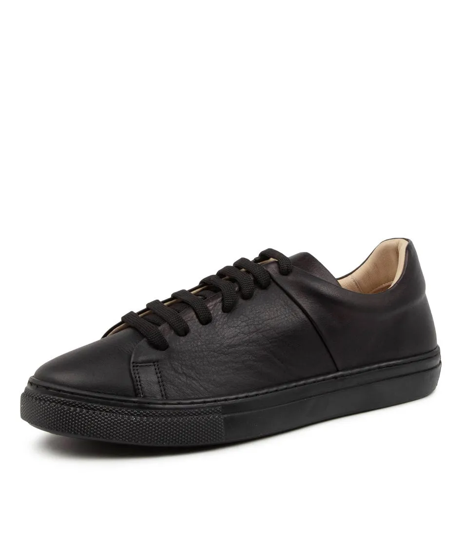 DIANA FERRARI Santi Black Leather Sneakers