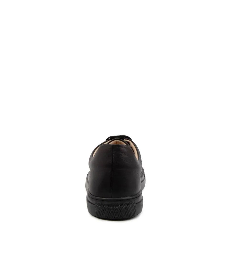 DIANA FERRARI Santi Black Leather Sneakers