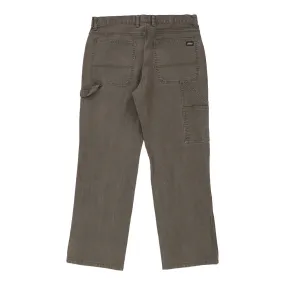 Dickies Carpenter Trousers - 34W 29L Khaki Cotton