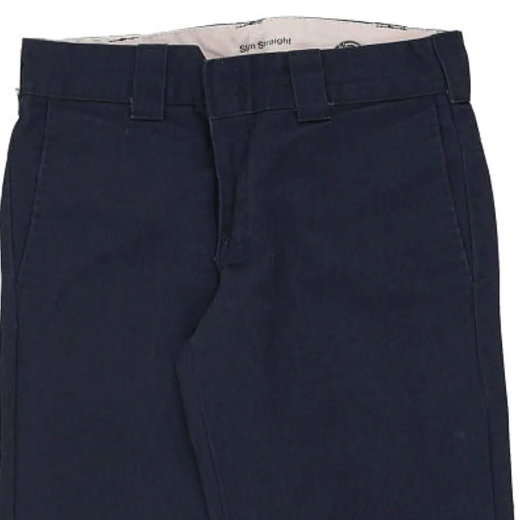 Dickies Trousers - 30W 31L Navy Cotton Blend