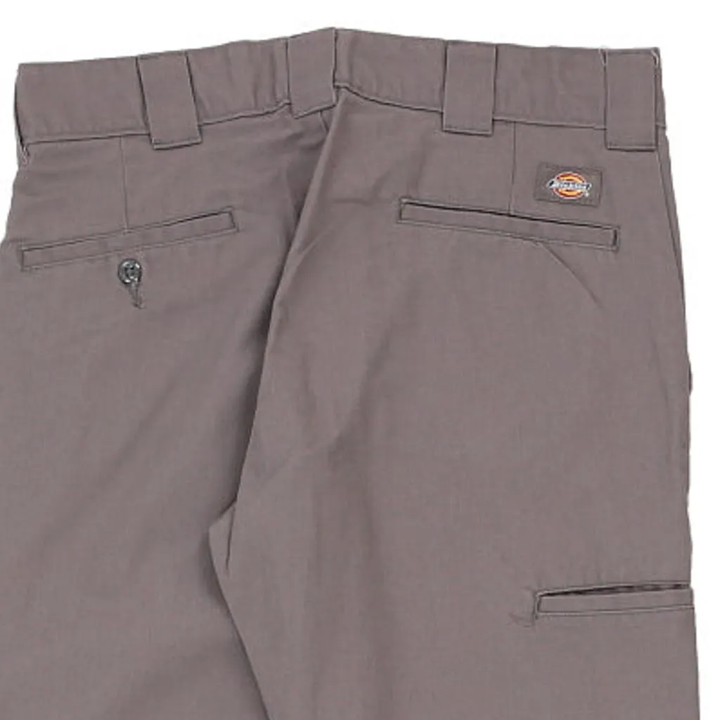 Dickies Trousers - 32W 30L Grey Cotton Blend