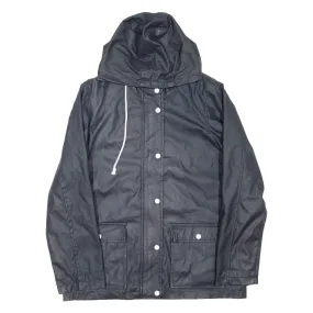 DIESEL Womens Rain Jacket Black Hooded M