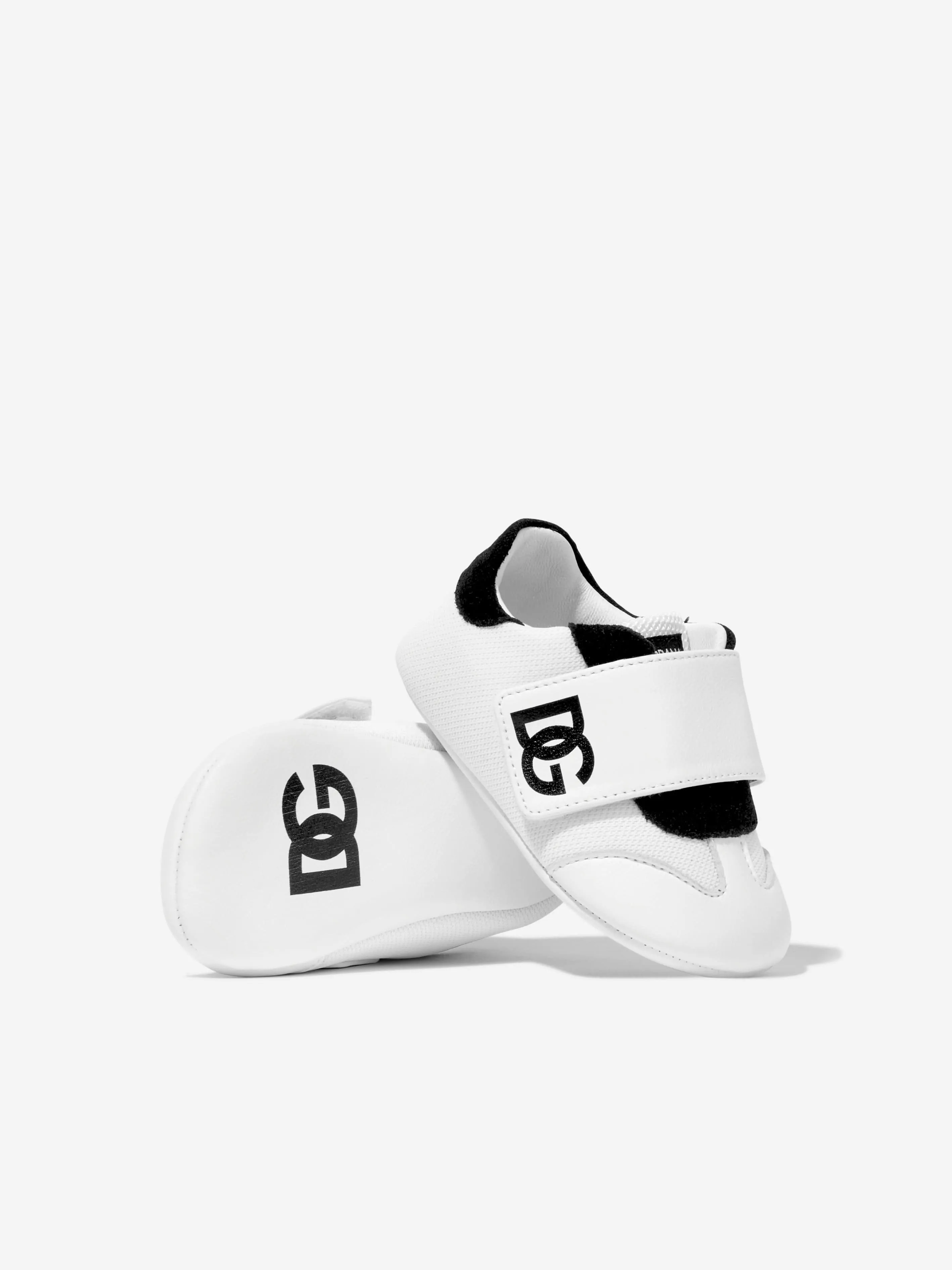 Dolce & Gabbana Baby Boys Leather Pre Walker Trainers in White