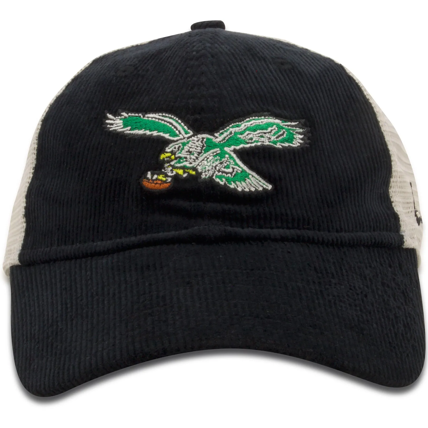 Eagles Mesh back hat | Philadelphia Birds Throwback Black Corduroy Trucker Hat