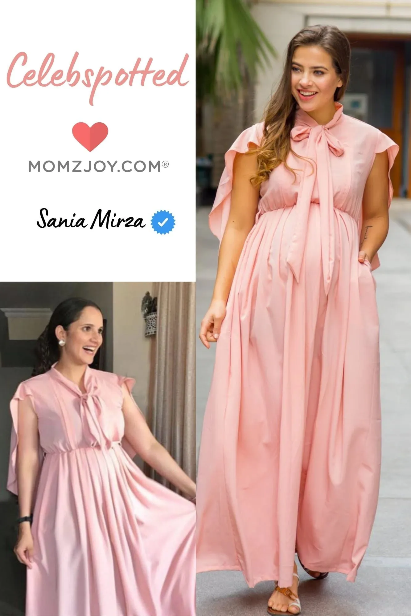 Elegant Blush Cape  Maternity & Nursing Dress