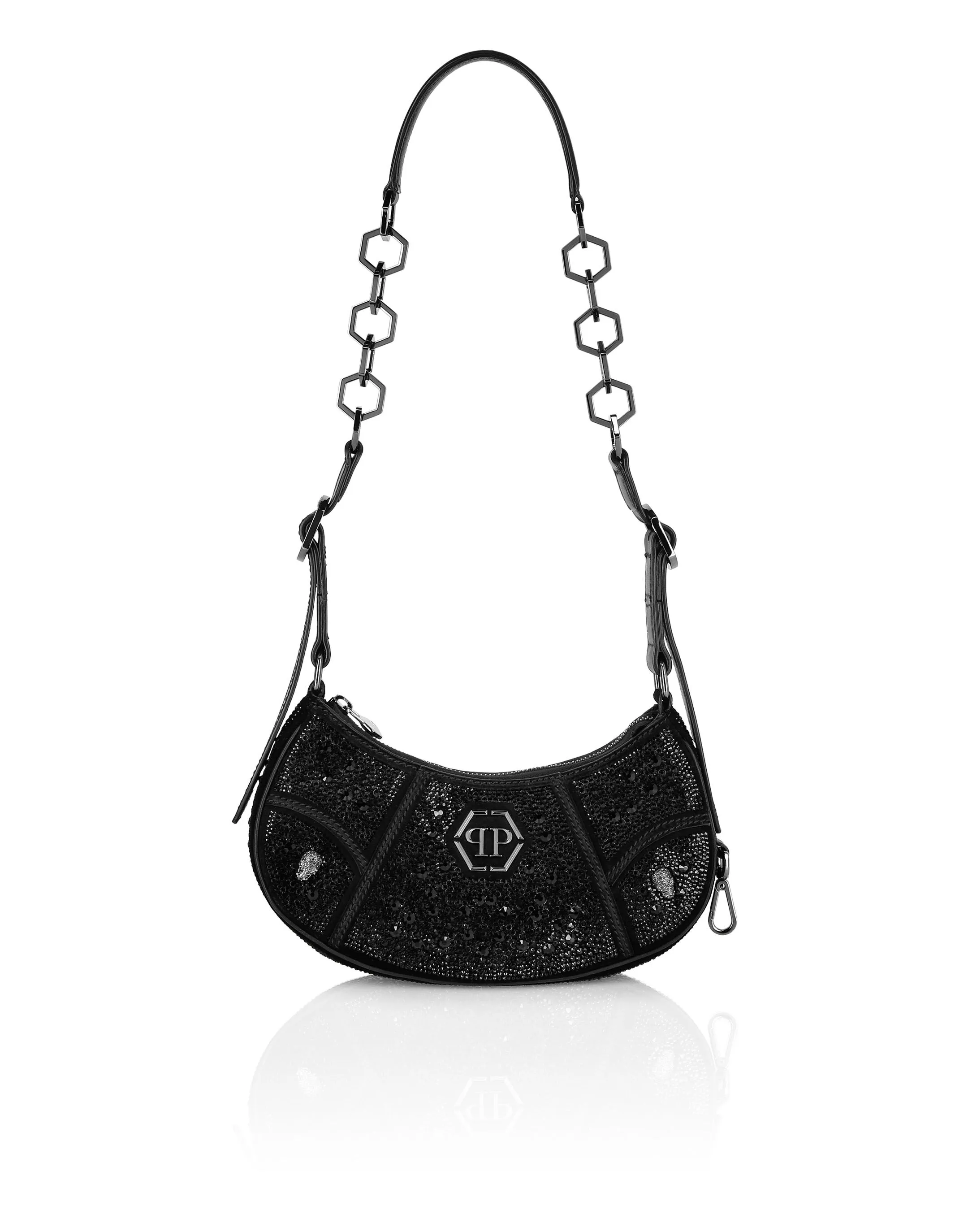 Embellished Suede Shoulder Bag ECLIPSE