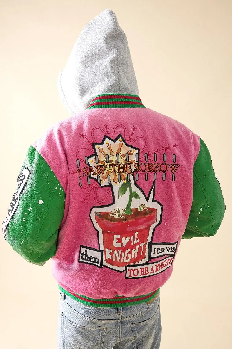 Embroidered Logo Varsity Jacket