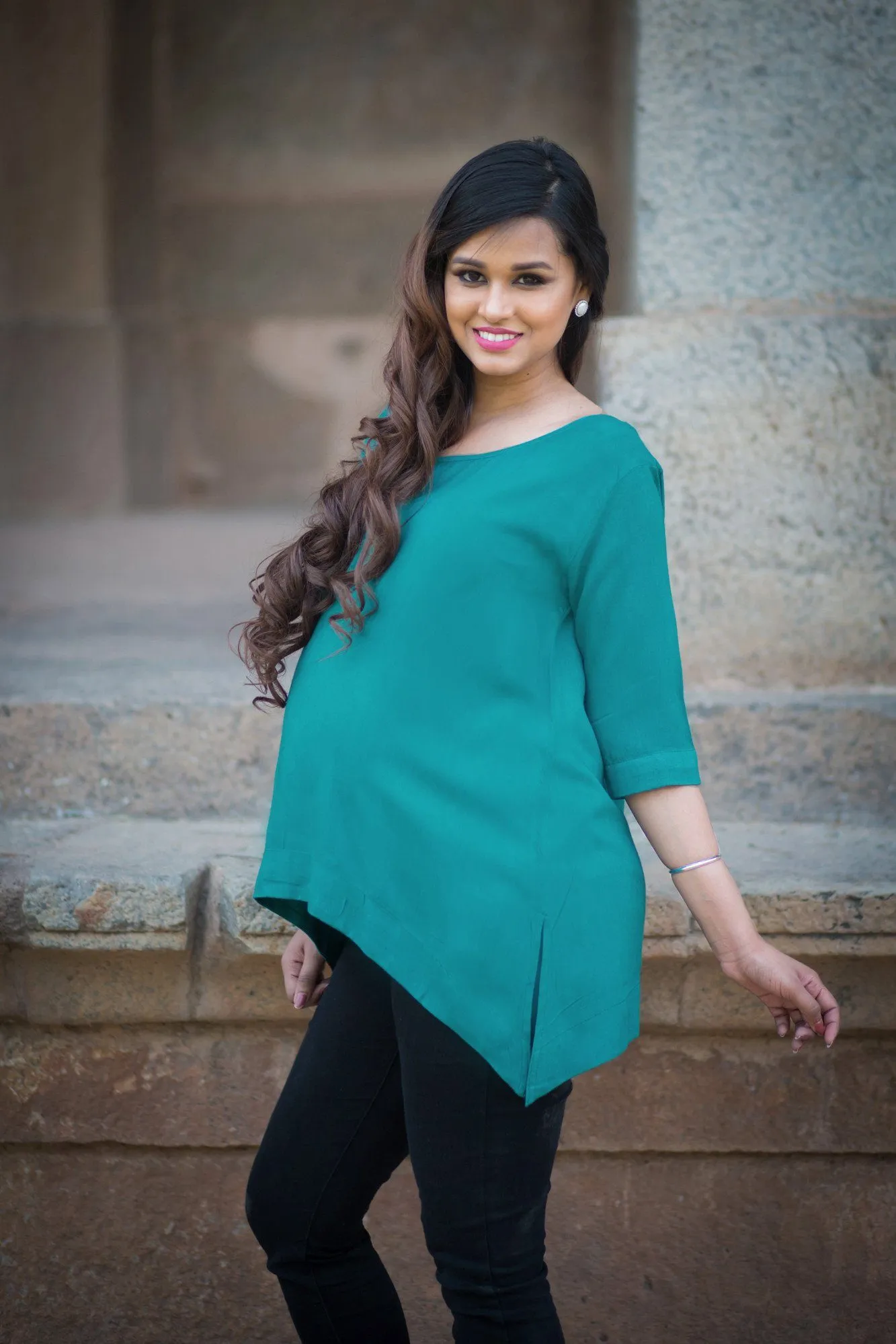 Emerald Viscose Maternity Top