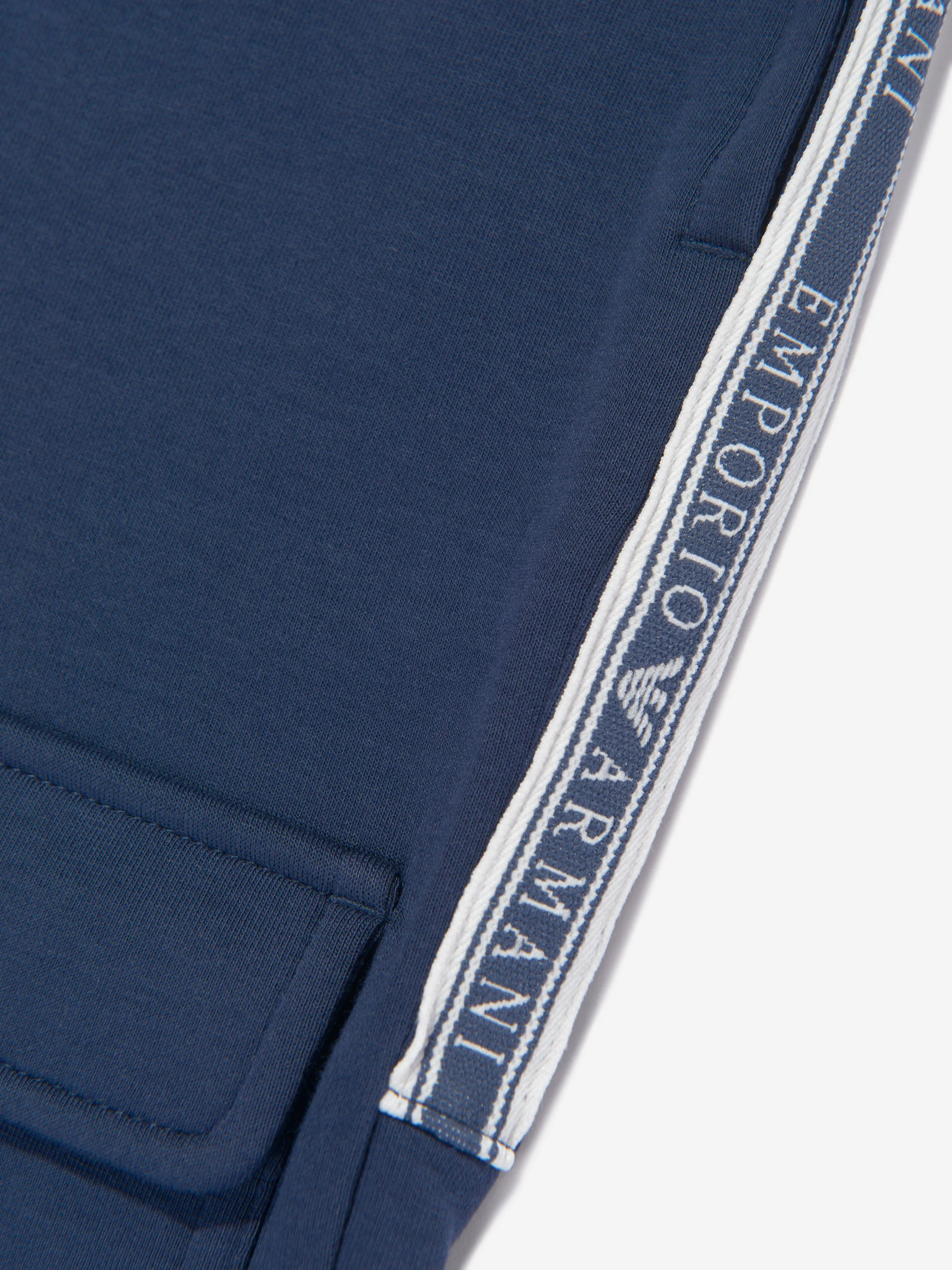 Emporio Armani Boys Logo Tape Joggers in Navy