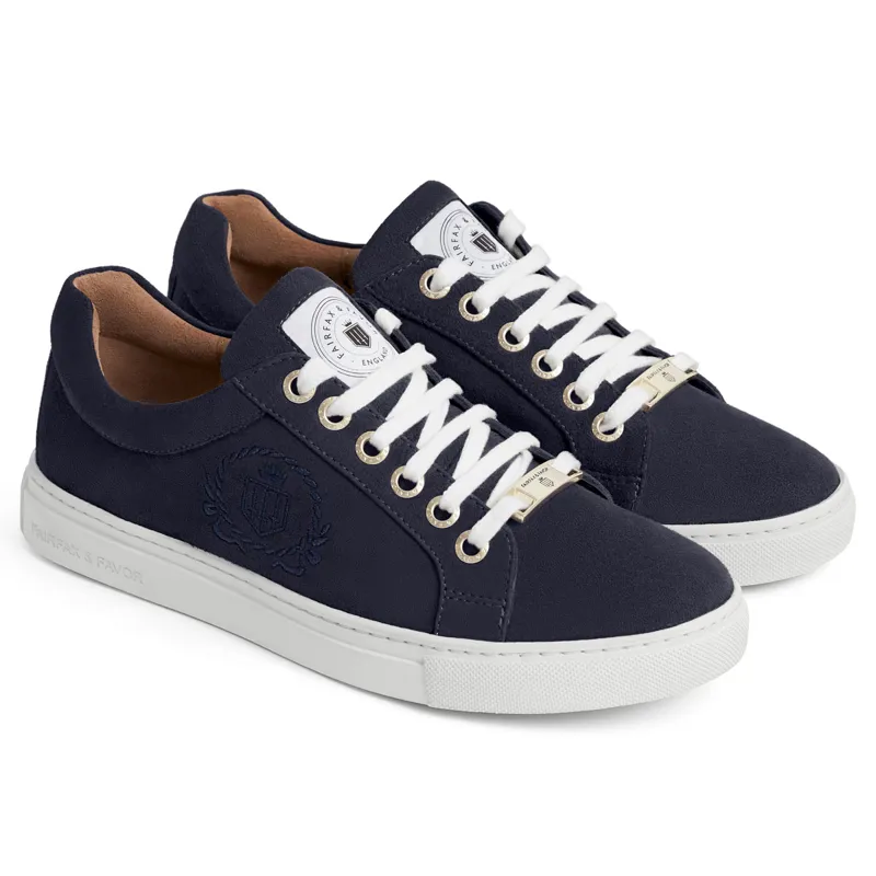 Fairfax and Favor Richmond Ladies Trainers - Navy Suede