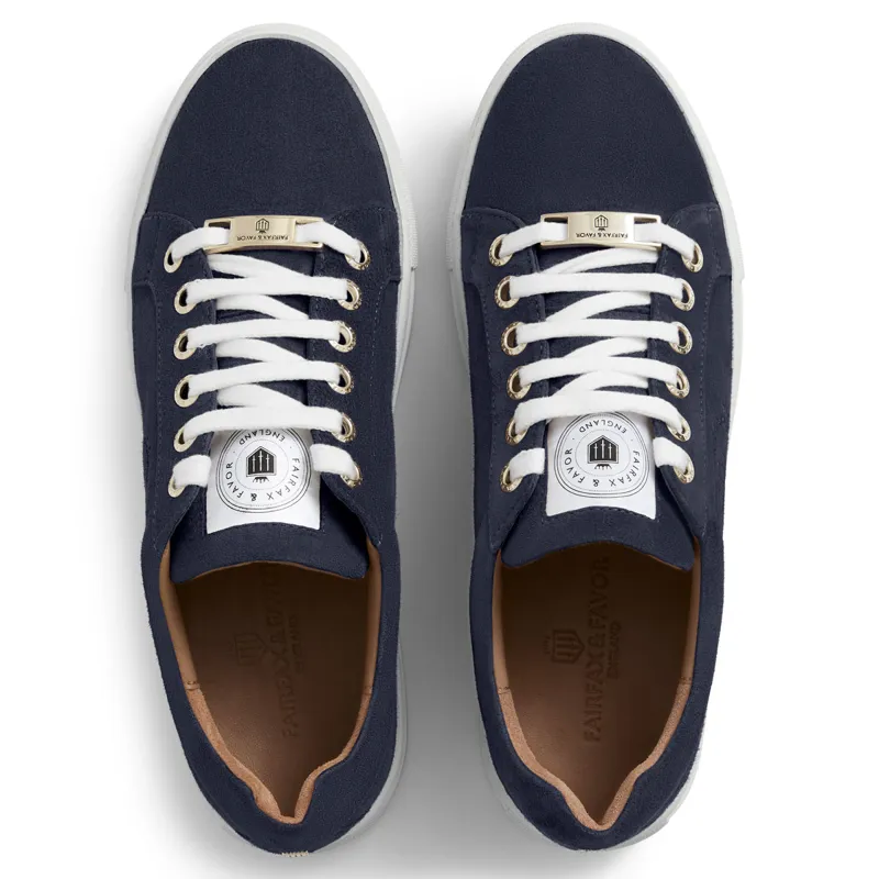 Fairfax and Favor Richmond Ladies Trainers - Navy Suede