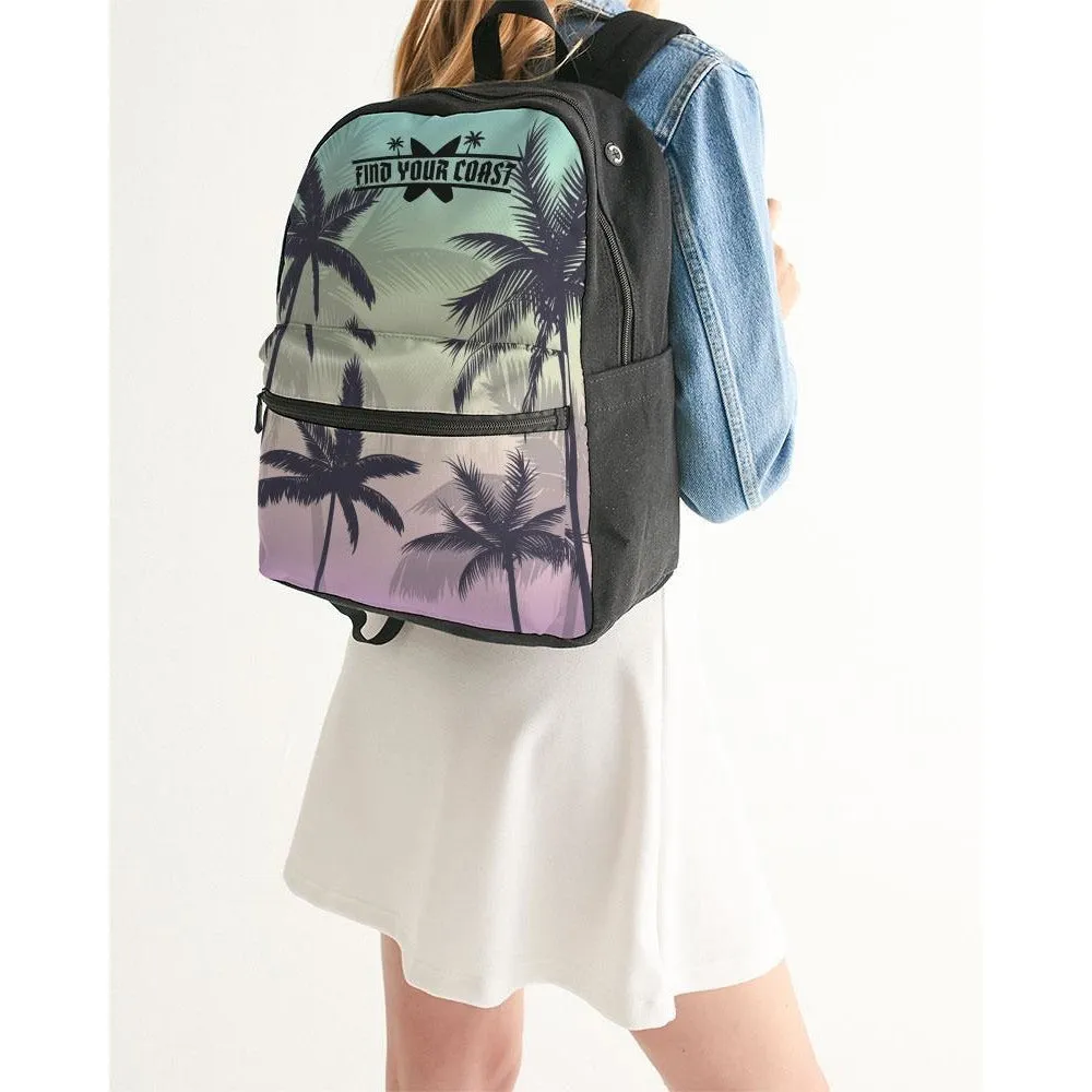 Find Your Coast Palm Paradise Small Canvas Backpack