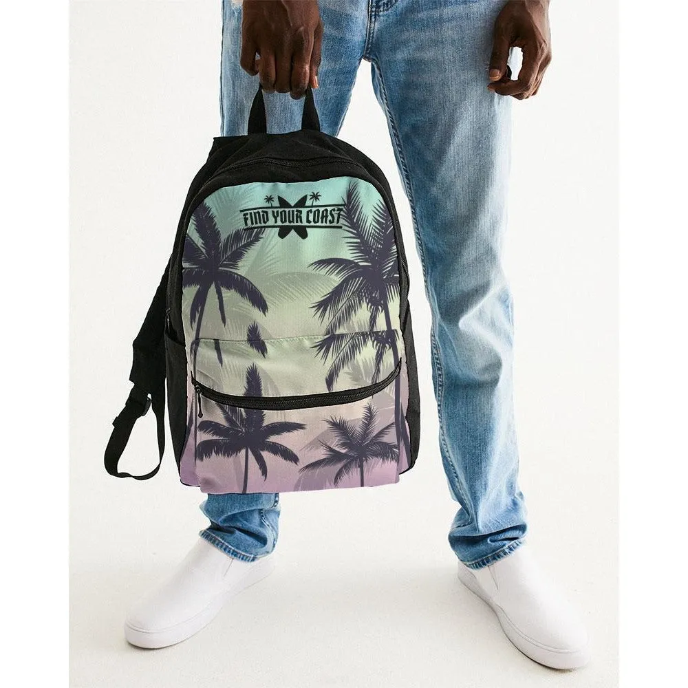 Find Your Coast Palm Paradise Small Canvas Backpack