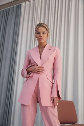 Flared Jacket with Slits on the Sleeves Pink