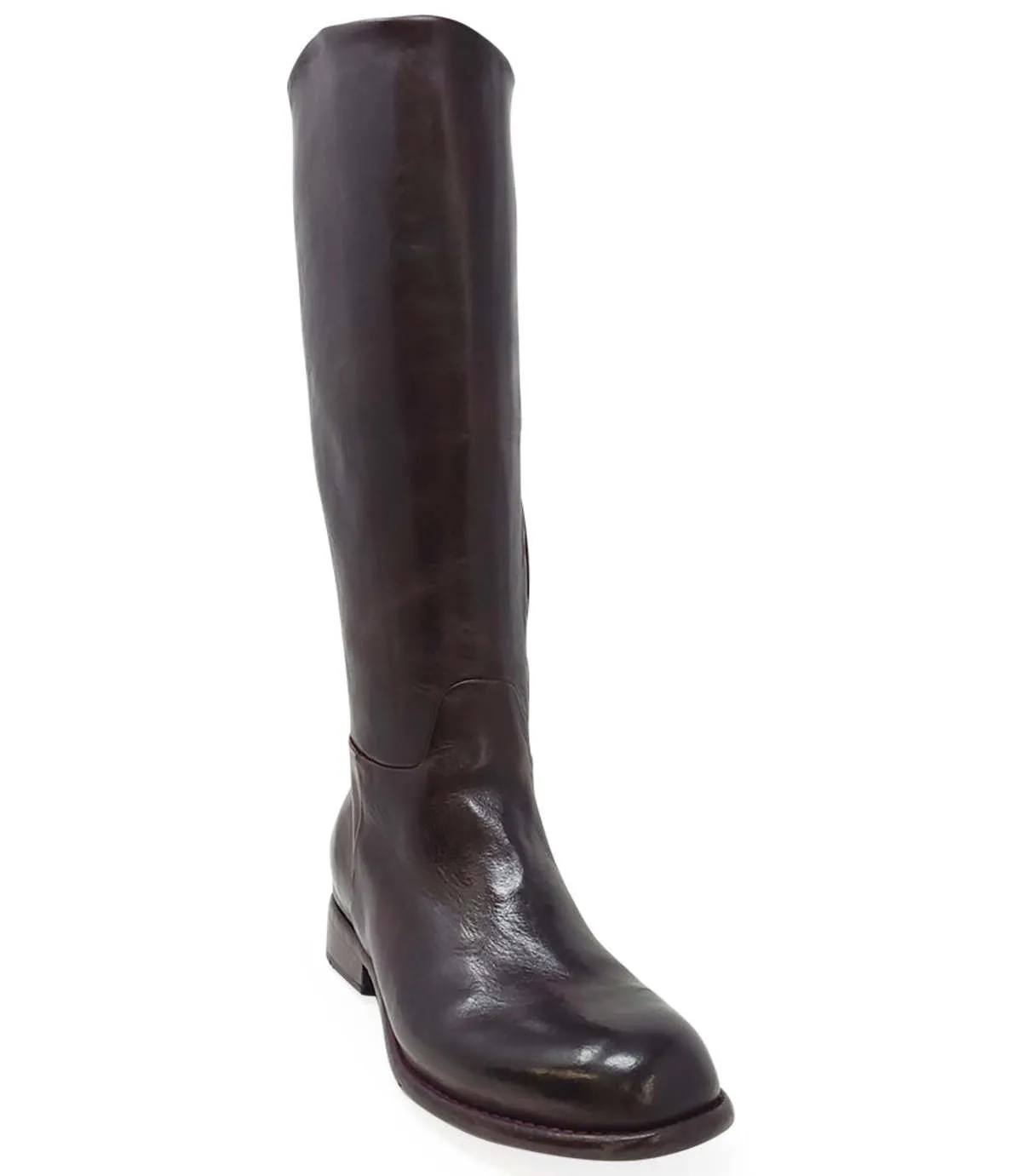 Flat Knee High Boot - Mid Brown