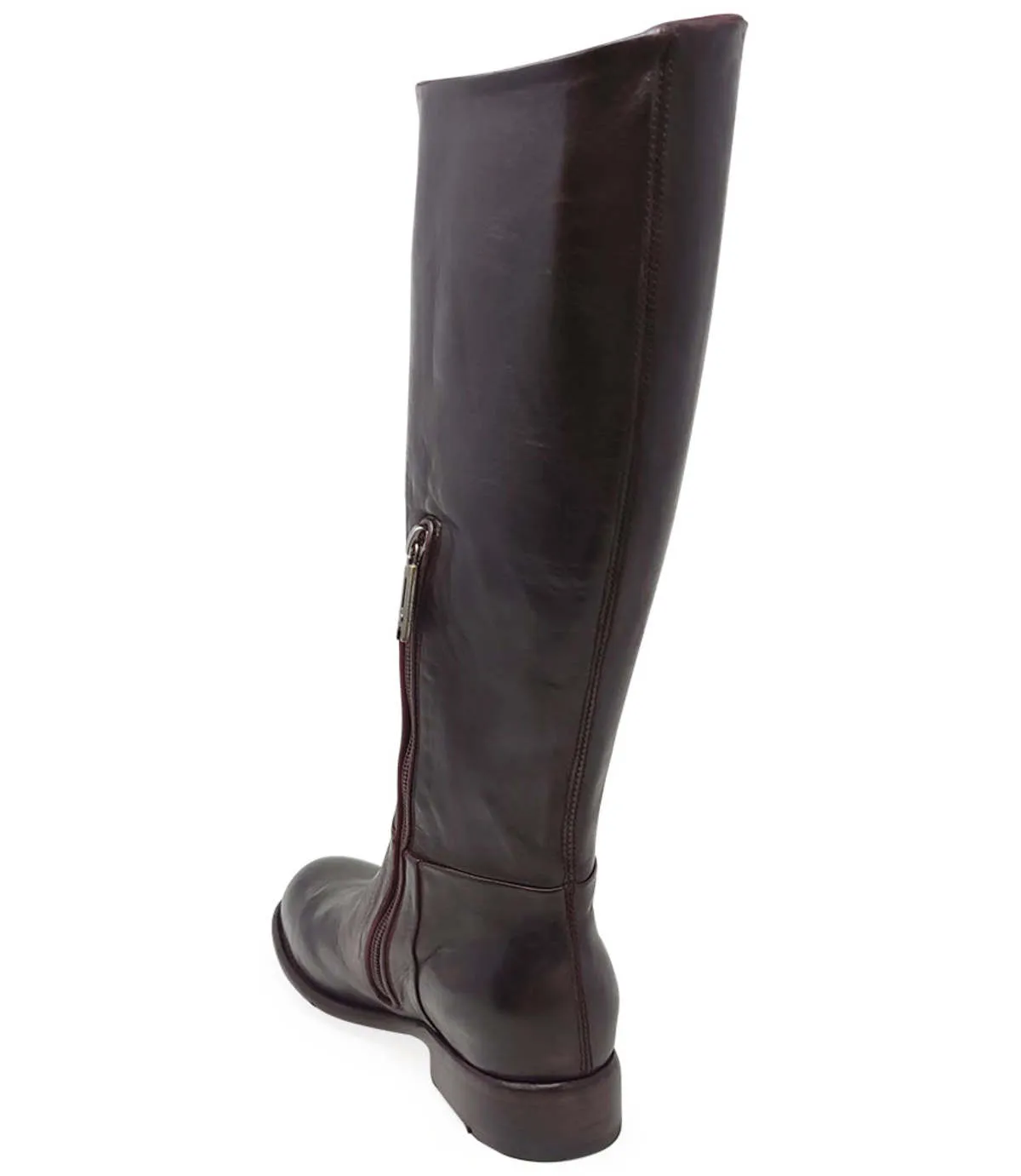 Flat Knee High Boot - Mid Brown