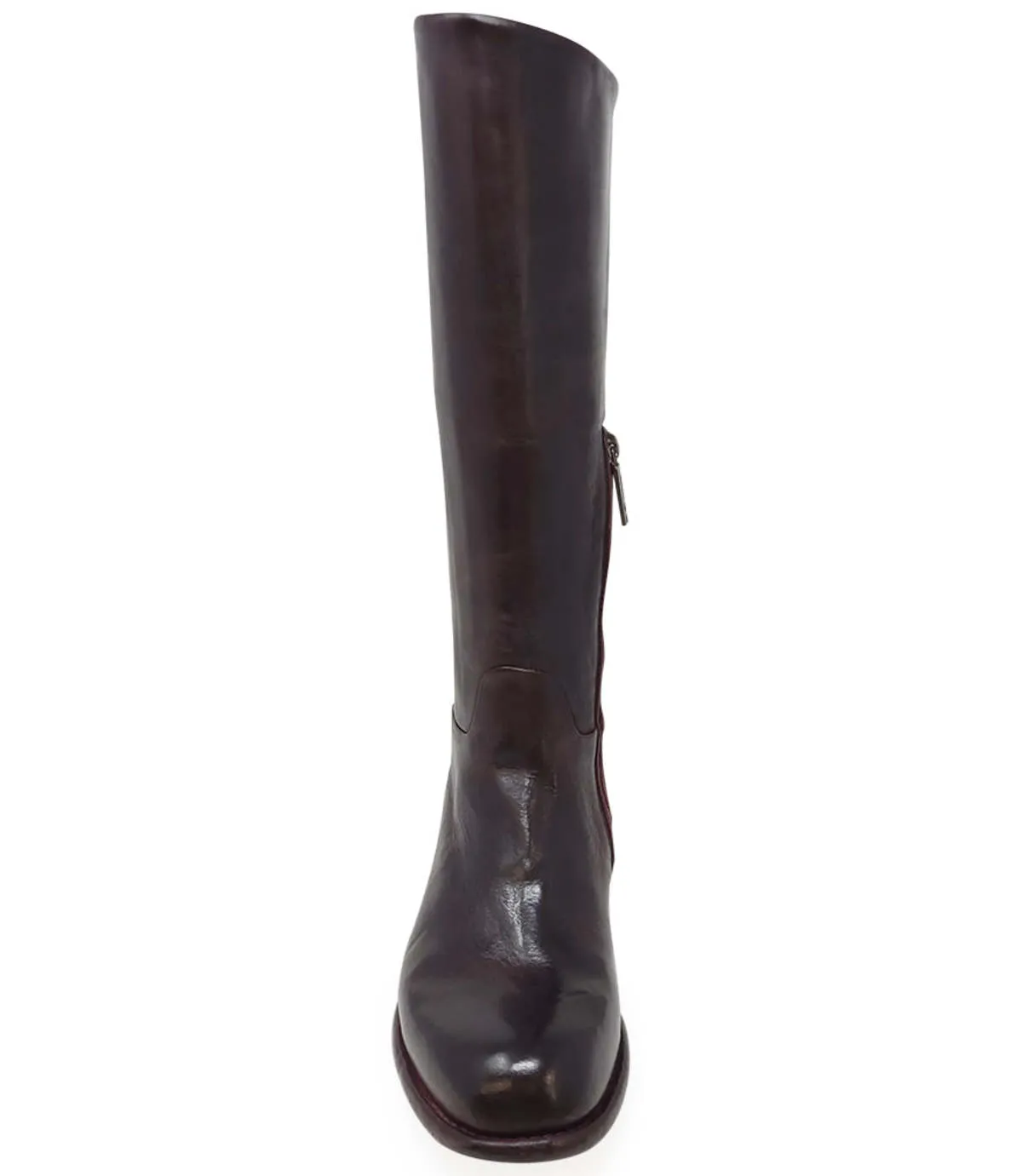 Flat Knee High Boot - Mid Brown