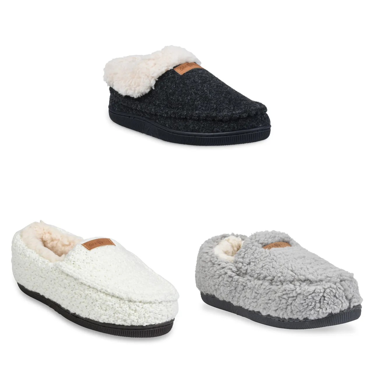 Gaahuu Faux Wool Mocassin Slipper for Women