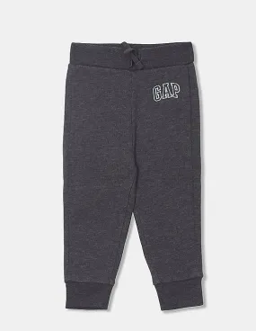 GAP Boys Grey Drawstring Waist Logo Joggers