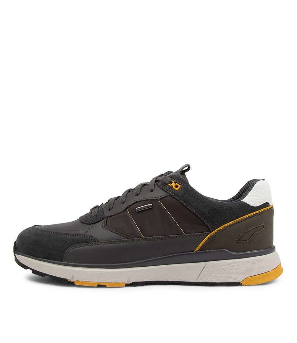 GEOX U Dolomia Anthracite Leather Sneakers