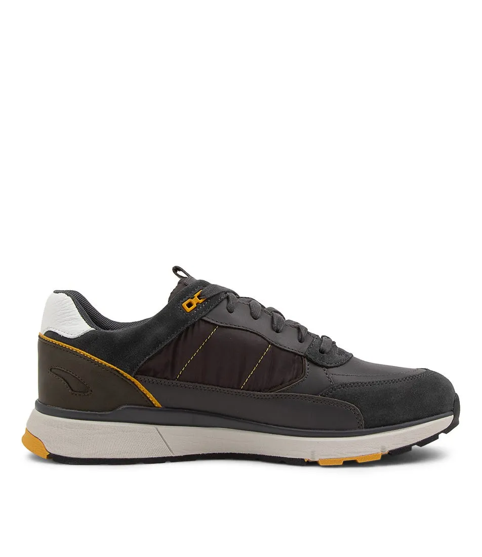 GEOX U Dolomia Anthracite Leather Sneakers