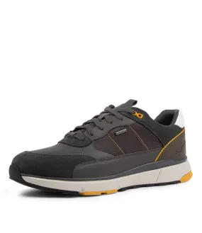 GEOX U Dolomia Anthracite Leather Sneakers