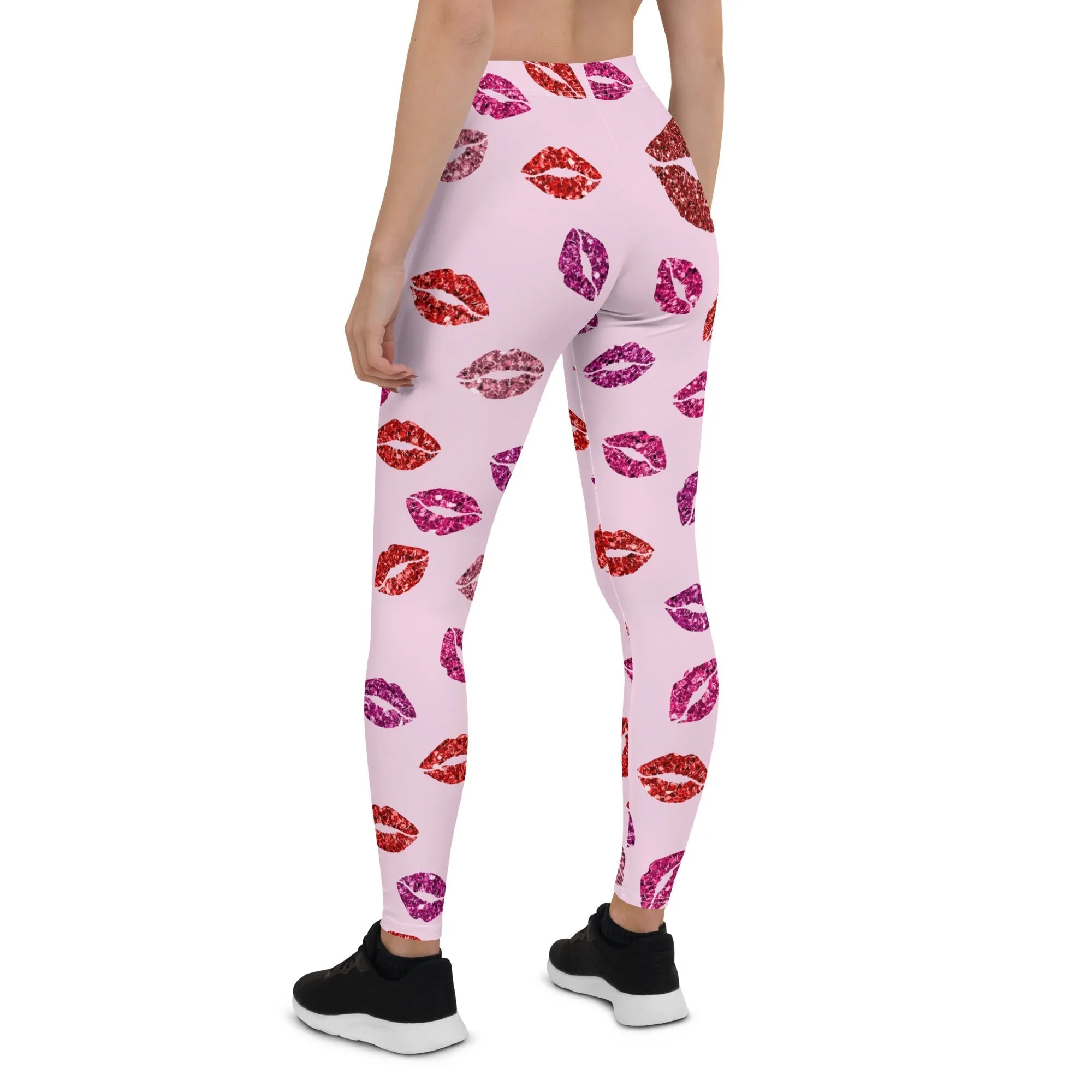 Glitter Print Kisses Leggings