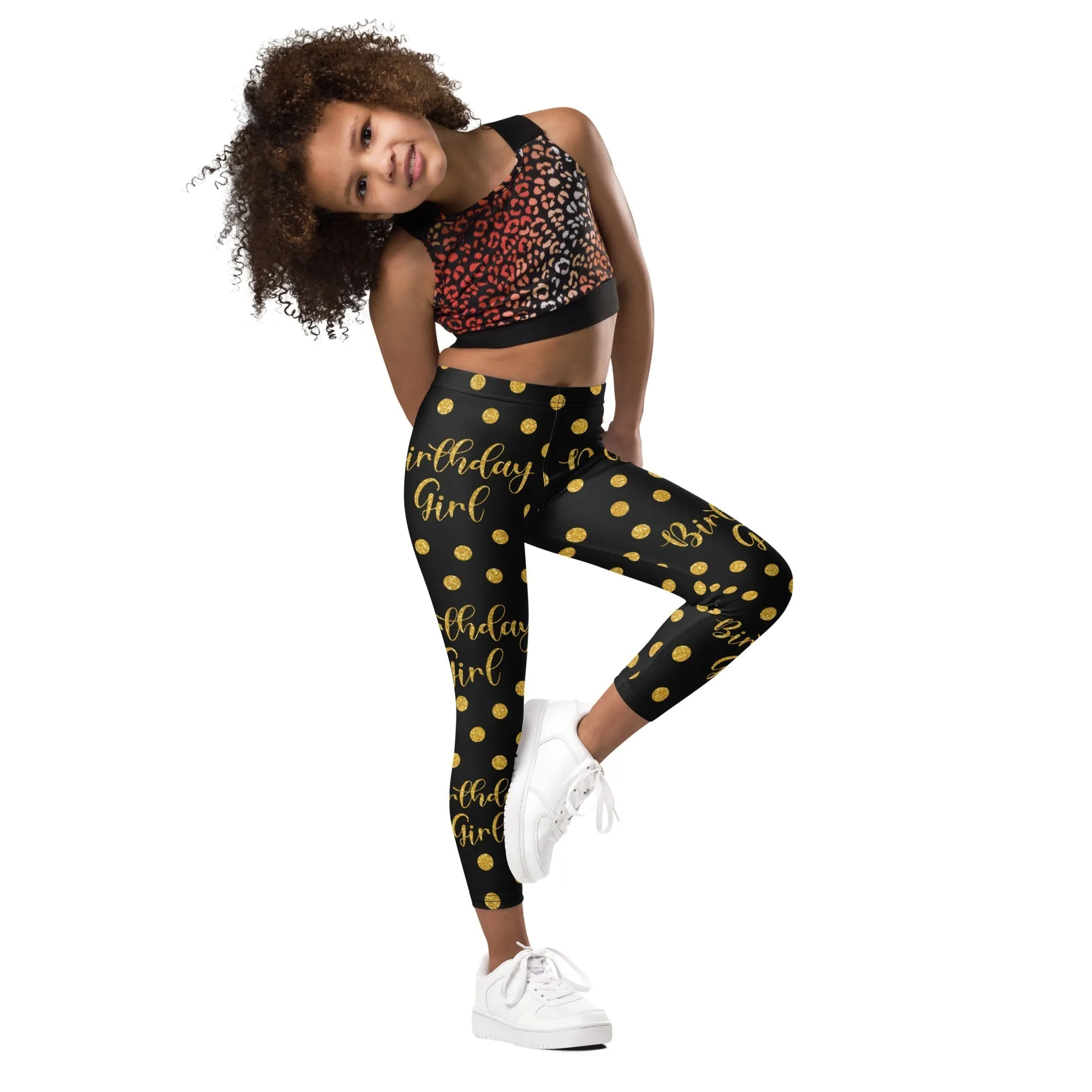 Golden Birthday Girl Kid's Leggings