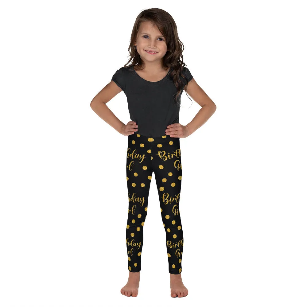 Golden Birthday Girl Kid's Leggings