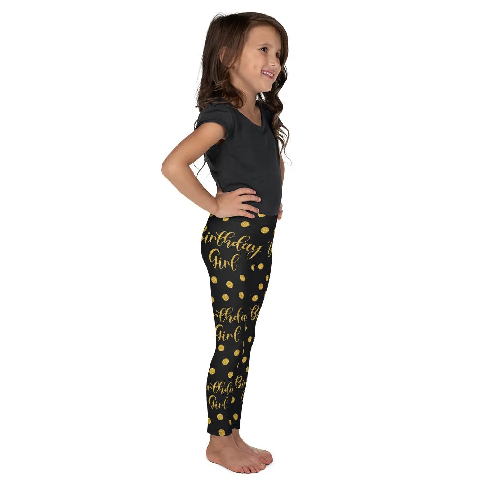 Golden Birthday Girl Kid's Leggings