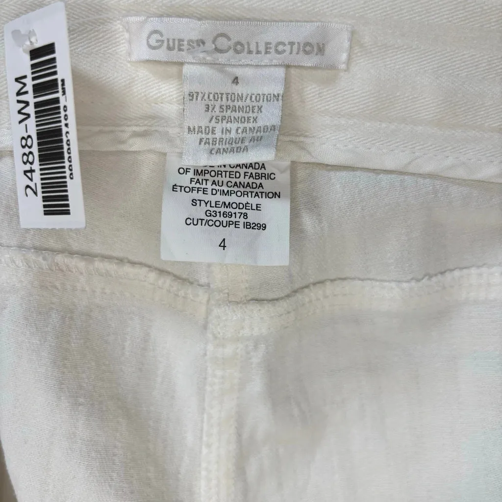 Guess Collection Trousers - 30W UK 6 White Cotton