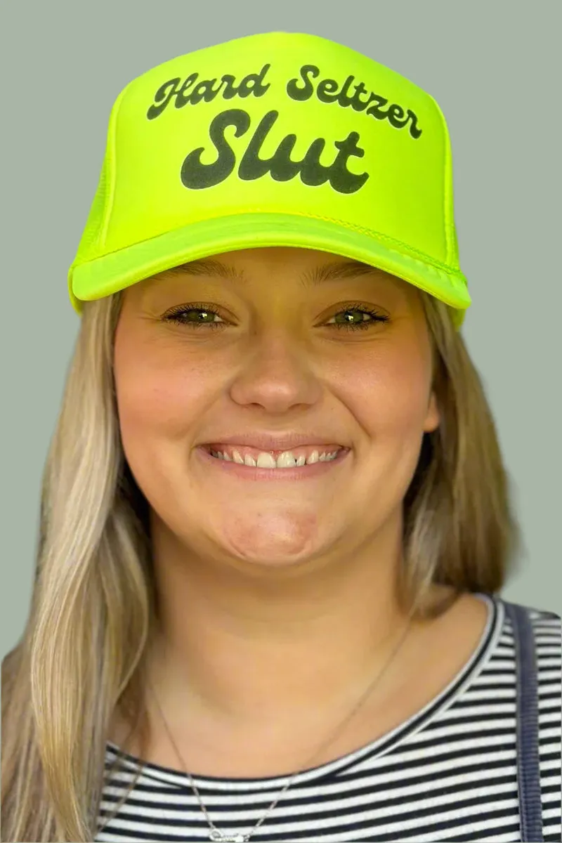 'Hard Seltzer Slut' Foam Trucker Hat Yellow